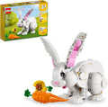 LEGO Creator 3 in 1 White Rabbit Animal Toy Building Set STEM Toy for Kids 8+ Transforms from Bunny to Seal to Parrot Figures Creative Play Building Toy for Boys and Girls 31133