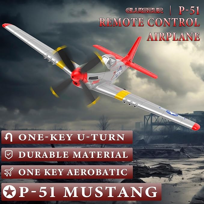 RC Plane 4 Channel Remote Control Airplanes 4-CH RC Airplane Radio Controlled Aircraft for Beginners with Xpilot Stabilization System One Key Aerobatic Airplane