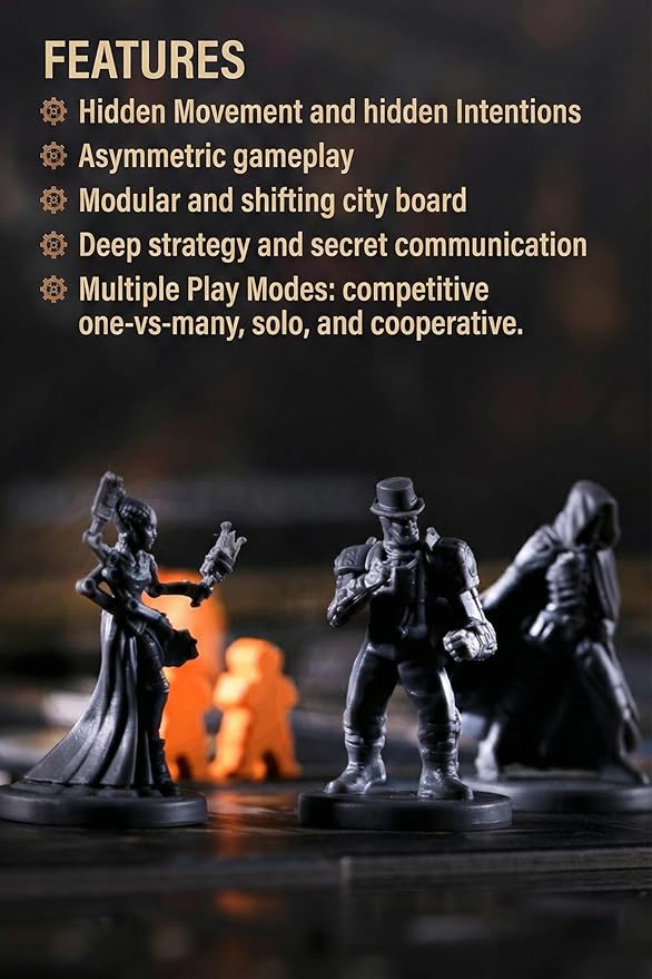CrowD Games | City of The Great Machine Board Game | 1-4 Players | Ages 14 and up | Steampunk | One-vs-Many | Hidden Movement | Cooperative Board Games | Strategy Board Games | Playtime 45-90 min