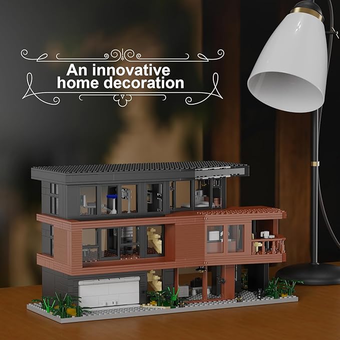 House Building Set Compatible with Lego Architecture Blocks Valentine Romance Films Fans House Creative Present for Adult Halloween Christmas (864 Pcs)