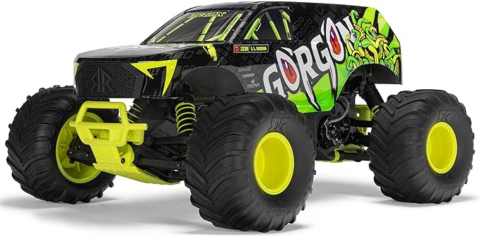 ARRMA RC Truck Gorgon 2 Wheel Drive MT1/10 RTR (Ready-to-Run with Battery and Charger Included) Smart 3300 7C S120 USB Yellow ARA3230ST1