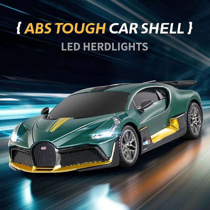 MIEBELY Remote Control Car - 1/24 Scale Fast Rc Race Car Bugatti Divo 3.7V 500 mAh Toys with Headlight Racing Hobby Model Birthday Ideal Gifts for Adults Kids Boys Age 6 7 8 9 Year Old