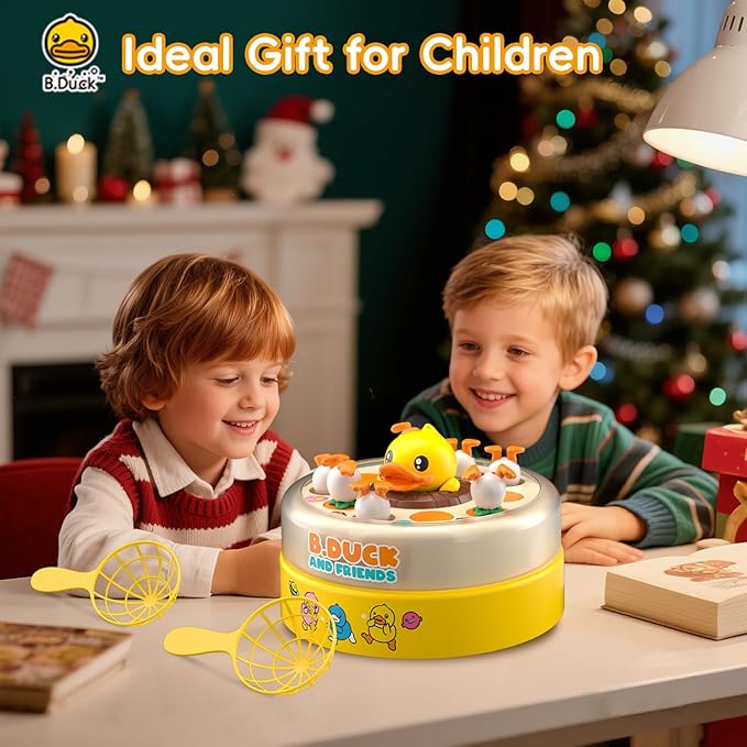 BDUCK+ Board Games for Toddlers Kids Toys Jumping Ducks Game for Kids 4-8 2 Players Family Board Game Interactive Educational Toy for Boys Girls Birthday Gifts for Age 3 &amp Up