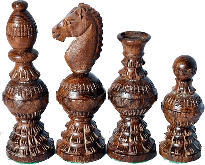 Chess Set Globe Design King 5 32 Wooden Weighted Handmade Chess Pieces By
