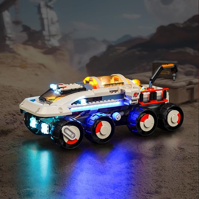 Upgraded Led Light Kit for Lego Command Rover and Crane Loader Building Set Compatible with Lego 60432 (Model Not Included)