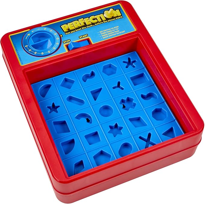 Hasbro Gaming Perfection Plus 2-Player Duel Mode Popping Shapes and Pieces Ages 5 and Up Easter Gifts for Kids (Amazon Exclusive)
