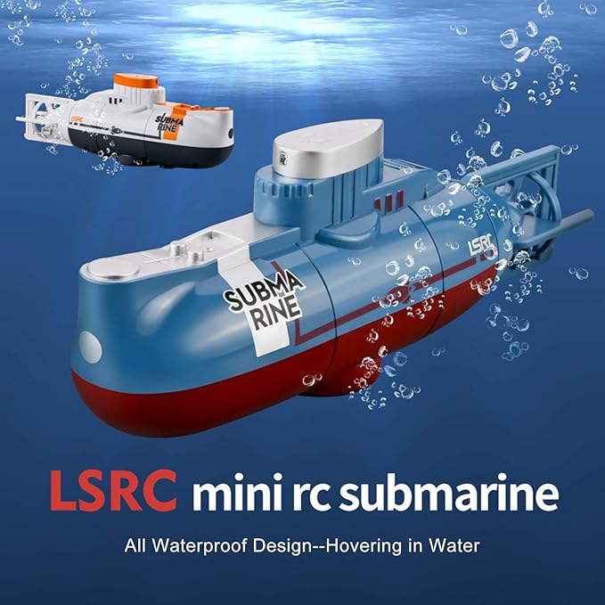 GoolRC Mini RC Submarine LSRC-SMI Remote Control Boat Waterproof Diving Toy (White)