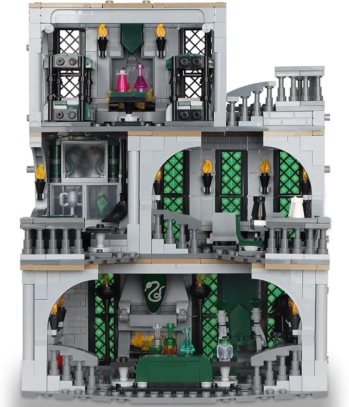 Common Room and Dorm Building Set MOC Slthrin House Model Kit from The Movie Collectible Idea Hary Gift for Teens Adults 14+ (1388pcs)