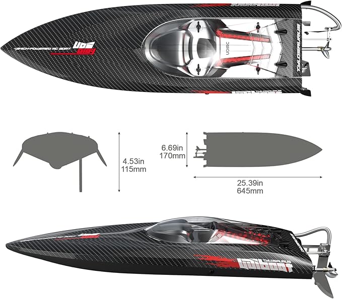 Cheerwing 25 Brushless RC Boat for Adults 30+MPH Fast Remote Control Boat for Lakes and Pools