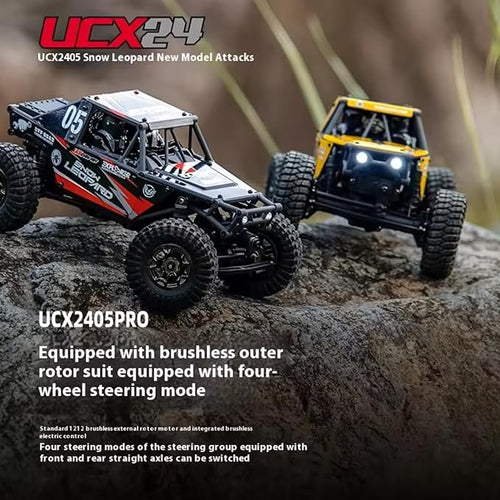 1/24 RC Crawler Car UDI RC UCX2405PRO 4wd Mini Climb Racing Brushless Motor 4 Wheel Steering 3 Speed Transmission RTR Toy (Black)