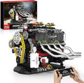 HIGH GODO V8 Engine Model Kit that Runs Mini Engine Building Set Visible Car Engine Model Kits with Motor Lights &amp App Control STEM Toys Gifts for Adults Teens Age 14+ (659 PCS)