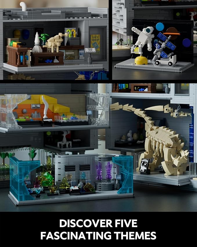 Nifeliz Museum of Nature and Science Building Set Gift Idea for Lovers of Museums Buildable Display Model Addition to The Modular Buildings Collection (3373 PCS NF10286)