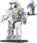 Space Astronaut Building Set Compatible with Lego Space Model with LED Light fors Adults Gifts for Boys 6+ 907 PCS Cool Collectible Gift Toys for Adults