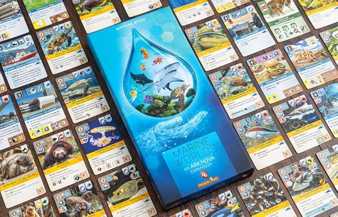 Capstone Games Ark Nova: Marine Worlds Expansion Strategy Board Game for Ages 14+ | Competitive Euro-Style Zoo Management with Sea Animals Aquariums Card Drafting | 1–4 Players | 90–150 Min