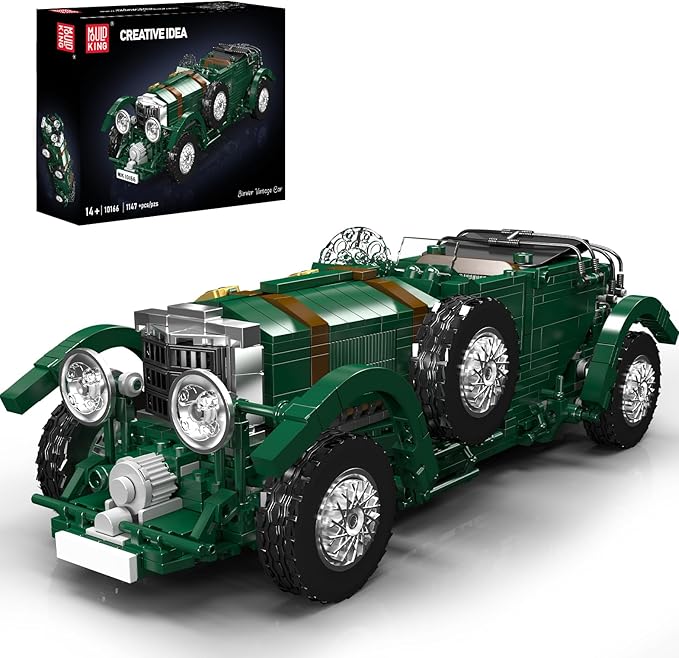 Mould King Classic Car Building Set MOC Blower Vintage Car Building Blocks Set Home Decoration Model Kit Display Construction Toy Gift for Adults Teens(1147 PCS)