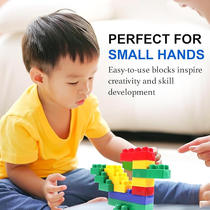 Dimple Building Blocks for Toddler (300 Pcs) Stacking Toys &amp Puzzle Games for Learning and STEM Fun Montessori Toys Educational Baby Blocks Age 3+ Toddler Boy &amp Girl Birthday for Kids