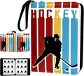 900 Pocket Zippered Hockey Card Binder 9-Pocket Trading Card Album with 50 Removable Sleeves PU Leather Waterproof Sports Card Holder for NHL Hockey Cards Storage Display Case Gift