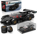 Mould King Super Sports Car Building Set with Display Case 355 Piece Race Car Model Construction Toy for Kids Ages 8+ and Adults Collectible Vehicle Building Blocks Kit