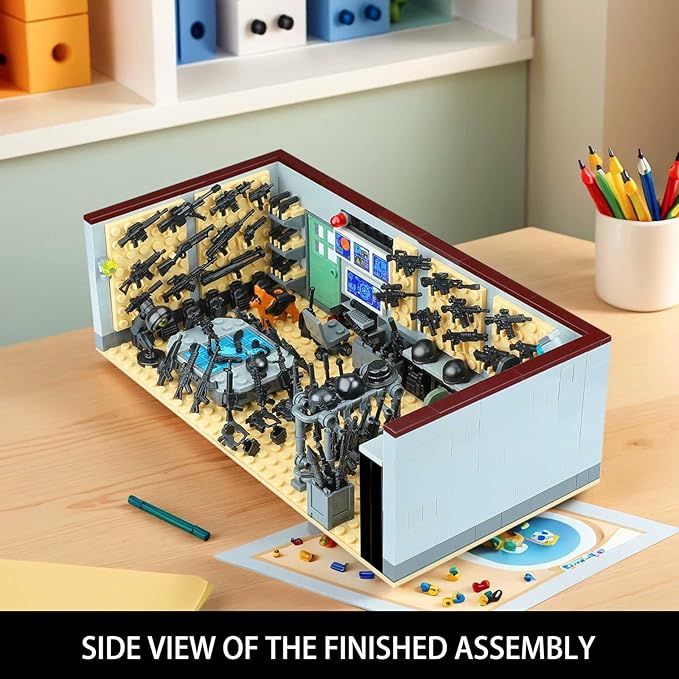 Army Military Base Building Blocks Set Toy with 6 Police Figures and Swat TeamWeapons PackCompatible with Lego Armory Battle BrickSuitable for Adults and Children Aged 6+
