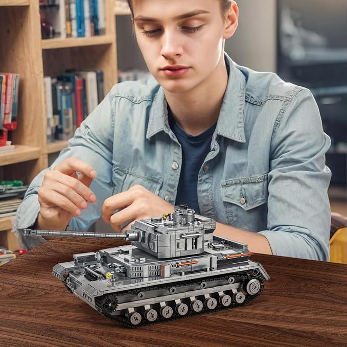 DAHONPA Panzer-Ⅳ Tank Army Building Block(1328 PCS)WW2 Military Historical Collection Model with Soldier FiguresToys Gifts for Kid and Adult.
