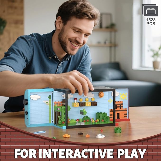 Super Player Game Building SetsCool Building Blocks Kits for Adults Openable and Closed 3D Anime Scene Model Creative Idea Gift for Teens 14+ (1528 Pieces)