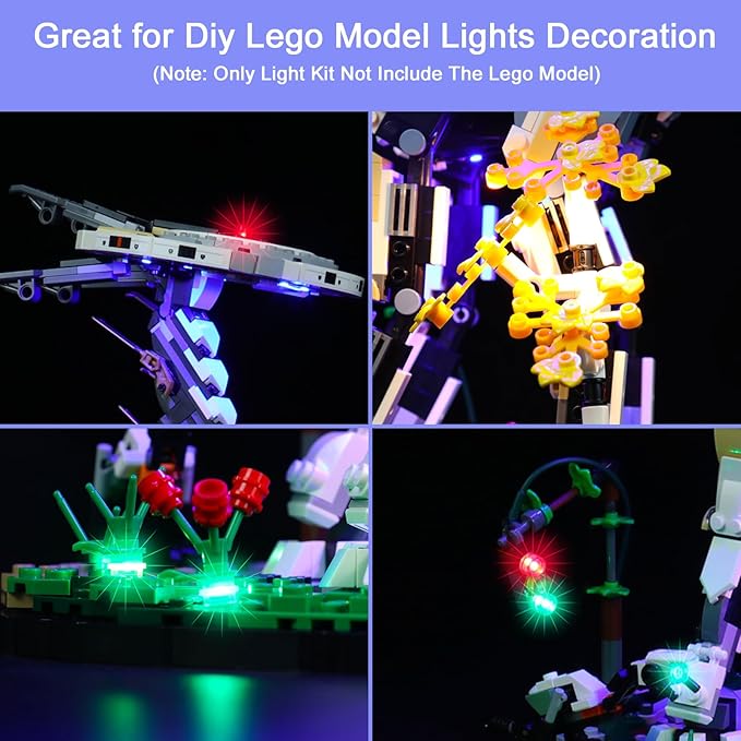 Upgraded Led Light Kit for Lego Horizon Forbidden West: Tallneck Building Set Remote Control Version Compatible with Lego 76989