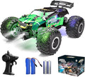 Remote Control Car RC Cars All Terrain Monster Truck Outdoor 2WD Off Road Hobby RC Truck with 2 Rechargeable Batteries and Colorful Light 20Km/h Fast RC Car Toys Gift for Kids Boys