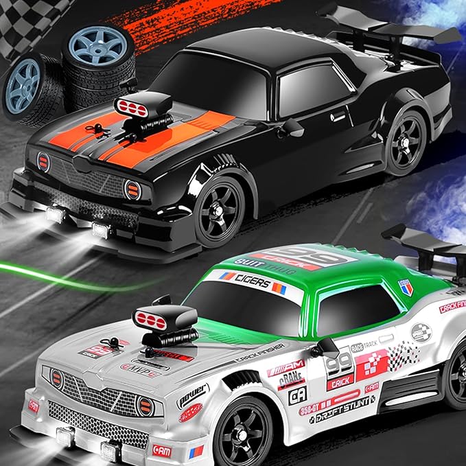 RC Drift Car Drifting RC Car 2.4GHz 1:16 RC Cars 4WD High Speed Remote Control Cars with LED Lights Rechargeable Battery Racing Sport Toy Vehicle for Adults Boys Kids