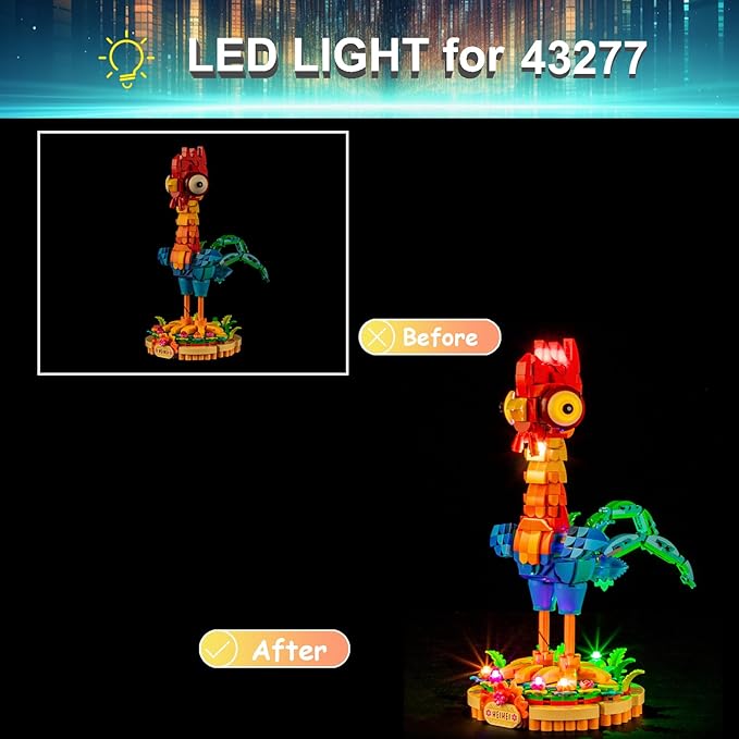 LED Light Kit for Lego 43272 Heihei Set Compatible with Lego 43272 Heihei Building Blocks Model(Not Include Blocks Set)