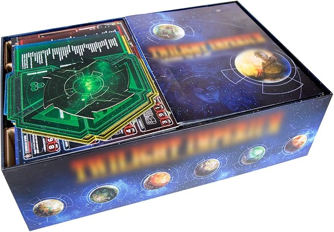 The Broken Token Imperious Twilight Box Game Organizer Compatible with Twilight Imperium - Wooden Game Organizing Box with Multiple Trays