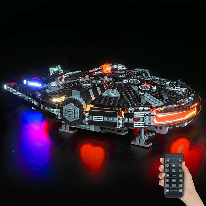 Upgraded Led Light Kit Compatible with Lego Star Wars The Dark Falcon Building Set RC Version Compatible with Lego 75389 (Model Not Included)