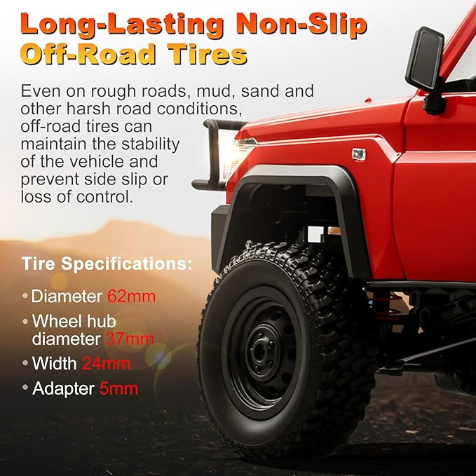 RC Crawler 1:12 Scale New Upgrade MN82-T RC Truck Crane 4WD LC79 Off Road Remote Control Pickup with Lights All Terrain Wrecker Vehicle for Teens Adults (Red)
