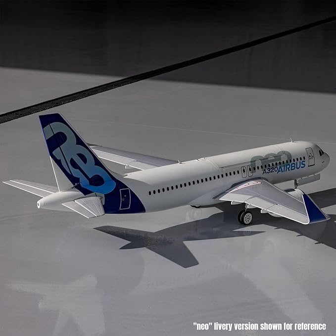 E-flite Airbus A320neo 1.5m Airliner Twin 64mm EDF BNF Basic with AS3X+ and Safe Select White EFL-1495