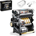 L4 Engine Building Sets for Adults MOC Inline 4-Cylinder Mini Car Motor Model Kit That Runs DIY STEM Toy Gift for Teens 14+ (853 PCS)