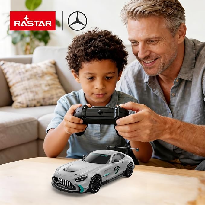 RASTAR 1/24 RC Car Mercedes AMG GT2 Remote Control Car Mercedes AMG Toy Car for Kids Boys Silver RC Sports Car