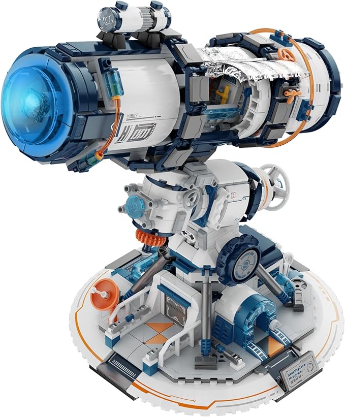 NUTCRACKER Space Telescope Building Set for Adult - Space Astronomical Telescope Toy Building Set Telescope Display Model with Light Home Decor Birthday Gifts for Adults（995 Pieces