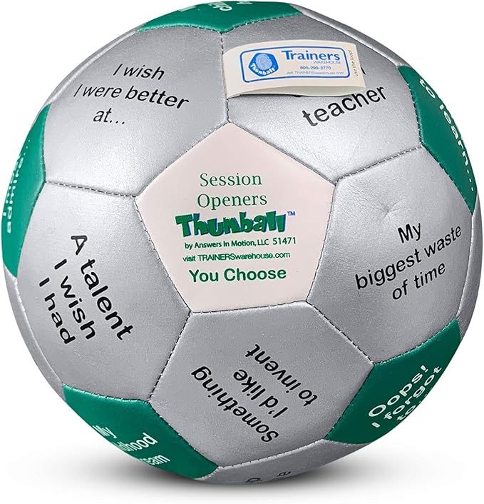 Trainers Warehouse 6 Thumball Collection 32 Prompts for Conversation Team Building Relationship and Training