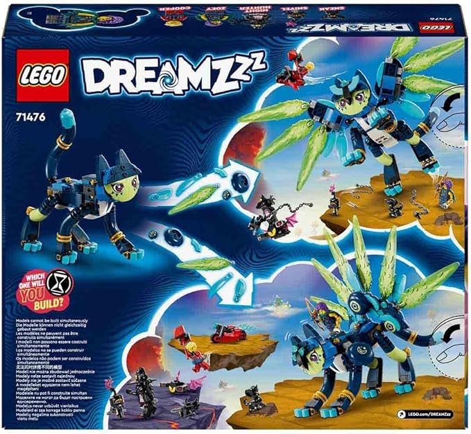 LEGO 71476 DREAMZzz Zoey und die Katzeneule Zian Katzenpfau 3 Minifiguren