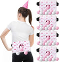 Yaomiao 4 Pack Bachelorette Party Shaking Swing Balls Indoor Party Game Set Includes 4 Set Strap Shake Box and 80 Balls for Birthday Bachelorette Bridal Shower Table Tennis (Pink BowPink White)