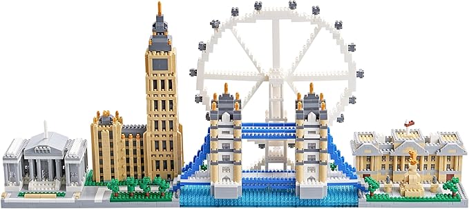 London Skyline Architecture Miniature Building Block Set Architecture Series Model Toy Present for Adults and Children (3430 Pieces)