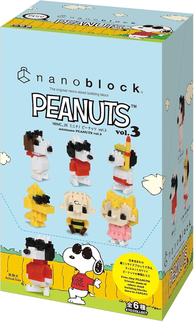 nanoblock - Peanuts - Peanuts Vol. 3 (Blind Box Complete Set) mininano Series Building Kit