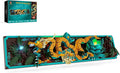 JMBricklayer Mythic Dragon Tiles Building Block Sets with LED Lights for Adults 70020 Wall Art Crafts Frame Building Sets Home &amp Office Decor Dragon Kits with Flowers Creative Gifts for Men Wo