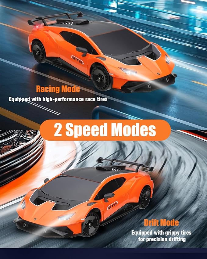 Lamborghini Remote Control Car for Boys 8-12 Officially Licensed 1:18 Scale 2.4GHz 15Km/ RC Drift Car Toys with Headlight 2 Batteries 60 Min Play RC Gift Toy for Boys &amp Girls Ages 3-12 &amp Ad