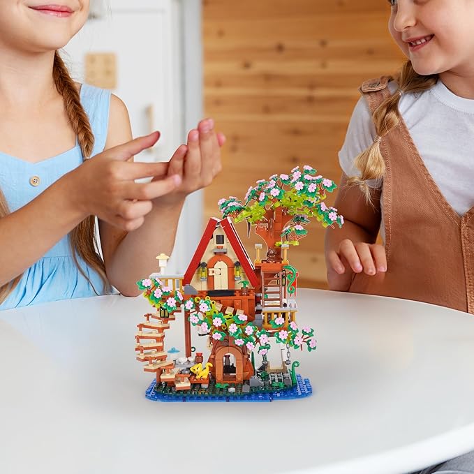 3 in 1 Cherry Blossom Tree House Building Set 959 PCS Flowers Tree House Architecture Building Blocks Gift for Adults Teens