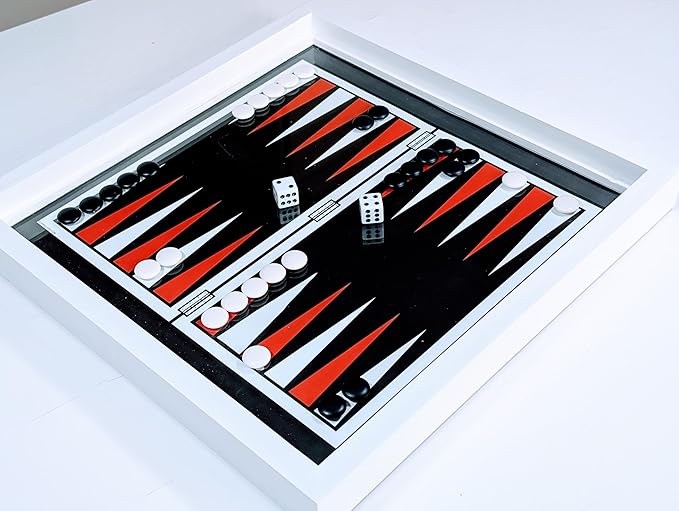 Real Glass Top Game Board with Chess Checkers Backgammon Ludo (Caribbean &amp Indian) Chausar Pachisi Tic-Tac-Toe Snakes and Ladders and a Drinking Dice Board Game.