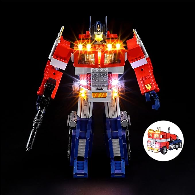 LED Light Kit Compatible with Lego Optimus Prime - Lighting Set for Creator 10302 Building Model (Model Set Not Included)