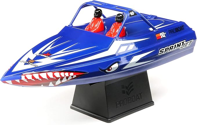 Pro Boat Sprintjet 9 Self-Righting Deep-V Jet Boat Brushed RTR Ready to Run Blue PRB08045T2