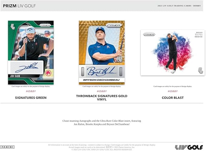 2025 Panini Prizm LIV Golf Hobby Box