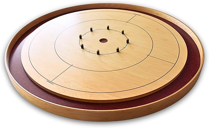 The Royal Red - Tournament Style Crokinole Board Game Set (Meets NCA Standards)