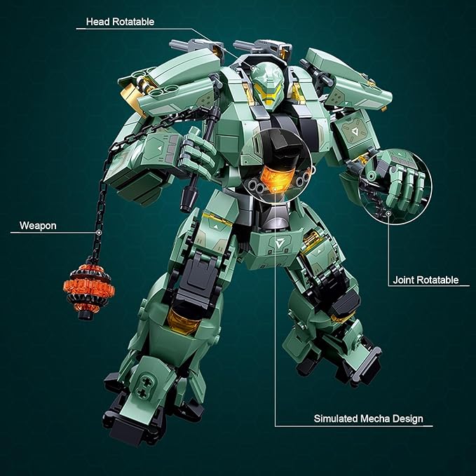 HIGH GODO Transforming Mech Robot Building Blocks SetDestroy Warrior City Action Mech Model Building Kit 542 Pieces Cool Robots Toys Gift for Adults and Teens 14+